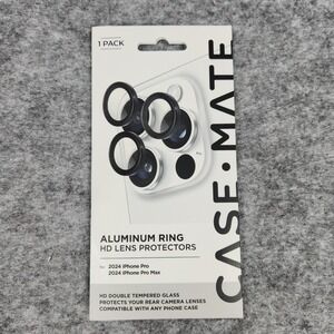 NEW Case Mate Tempered Glass Camera Lens Protector 2024 iPhone 16 Pro Max Ring